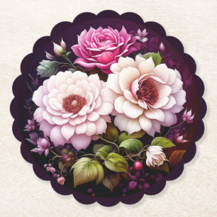 Dessous-de-verre En Papier Roses roses roses florales