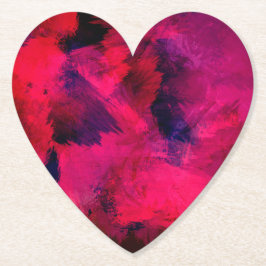 Dessous-de-verre En Papier Rouge foncé et violet Gras & Abstrait moderne