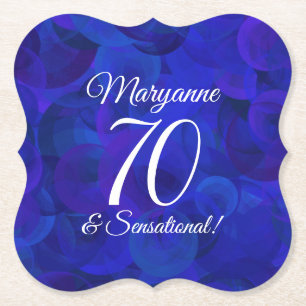 Dessous-de-verre En Papier Royal Blue 70 et fête d'anniversaire sensationnell