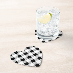Dessous-de-verre En Papier ruc farmhouse chic black and white plaid