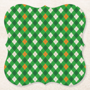 Dessous-de-verre En Papier Saint-Patrick irlandais couleur argyll