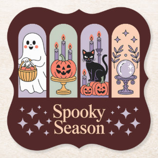 Dessous-de-verre En Papier Saison Éffrayante Motif Halloween