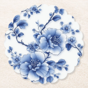 Dessous-de-verre En Papier serviettes en fleurs loral - Édition en fleurs ble