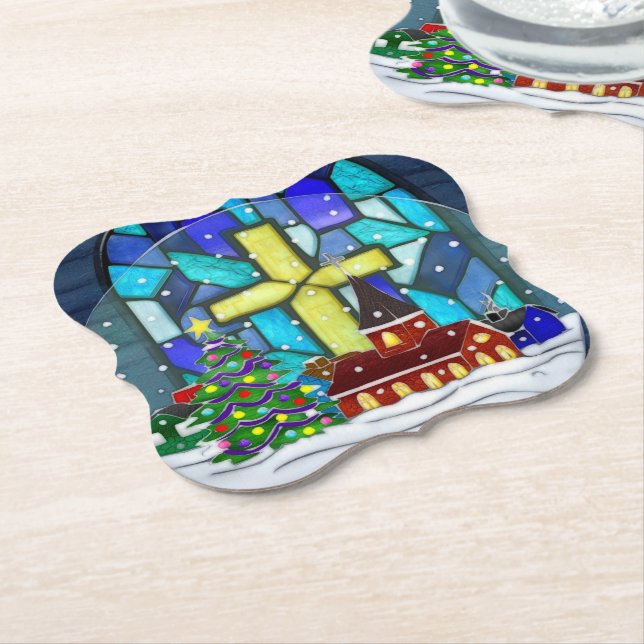 Dessous-de-verre En Papier Snowglobe Whimsey (Incliné)