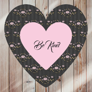 Dessous-de-verre En Papier Soyez un Coeur Rose sur de minuscules Roses et des
