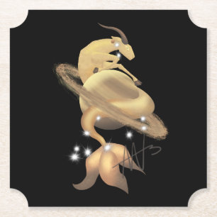 Dessous-de-verre En Papier Stellar Capricorn Saturn Zodiac