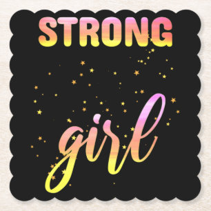 Dessous-de-verre En Papier Strong Girl Pastel Star
