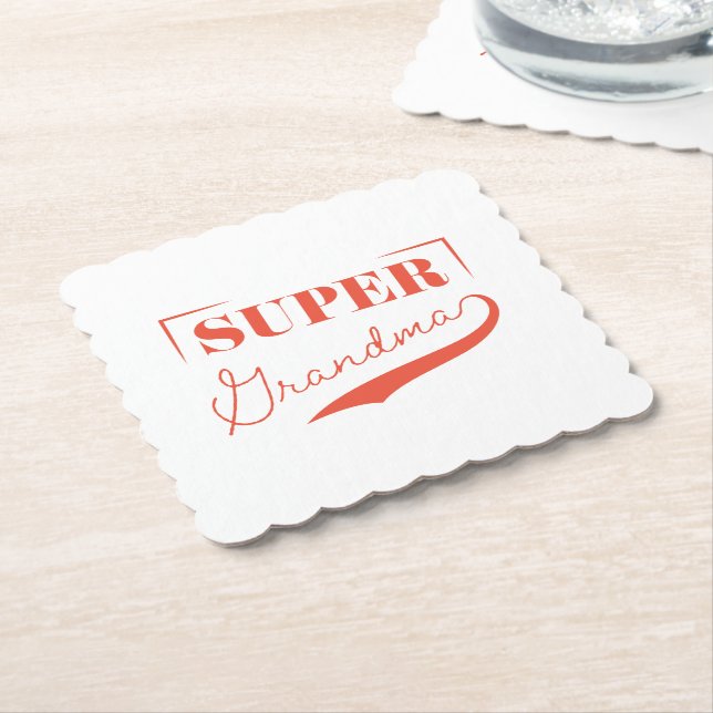 Dessous-de-verre En Papier Super grand-mère (Incliné)