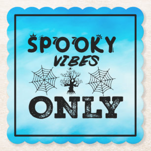 Dessous-de-verre En Papier Sweat à capuchon Spooky Vibes Only-67293