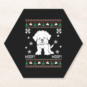 Dessous-de-verre En Papier Sweat de Noël moche maltais
