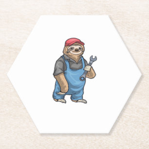 Dessous-de-verre En Papier T-shirt classique de la clé mécanique Sloth