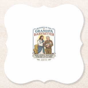 Dessous-de-verre En Papier T-shirt humour gardien grands-parents Jésus Foi B