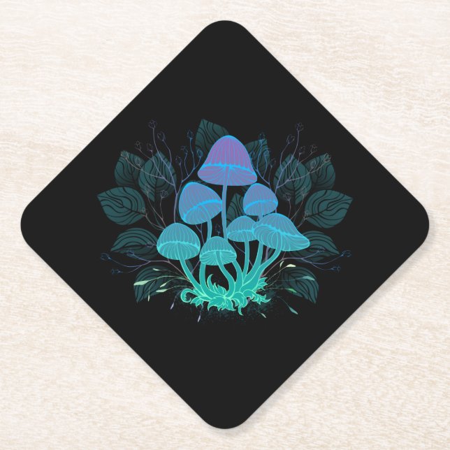 Dessous-de-verre En Papier Tabourets dans Bushes (Devant)