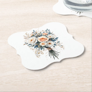 Dessous-de-verre En Papier Tapis de bouquet de célébration florissant