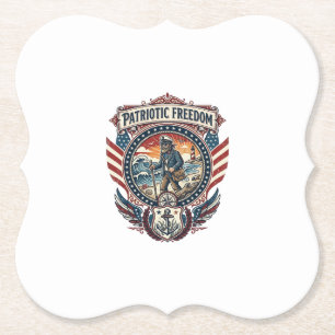 Dessous-de-verre En Papier Tee-shirt graphique vectoriel Patriotic Beachcombe
