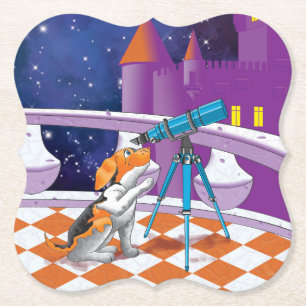 Dessous-de-verre En Papier télescope pour chiens