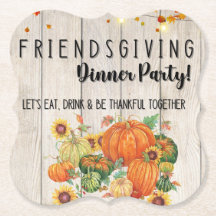 Thanksgiving Friendsgiving Cocktail Napkins