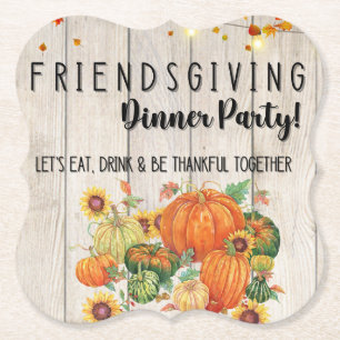 Dessous-de-verre En Papier Thanksgiving Friendsgiving Cocktail Napkins