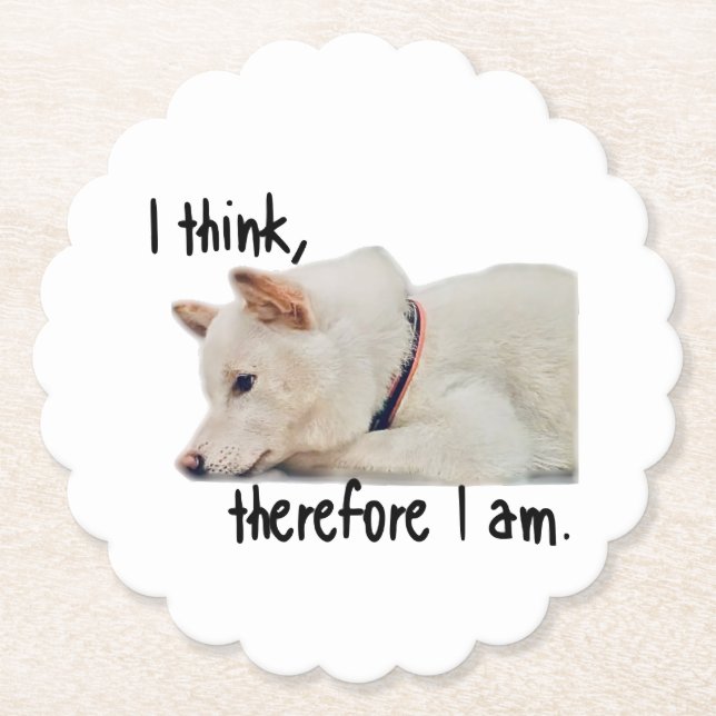Dessous-de-verre En Papier Thinking dog coaster by koroku (Devant)