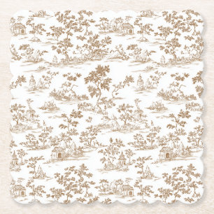 Dessous-de-verre En Papier Toile en cuivre / Mocha Mousse,