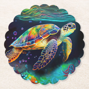 Dessous-de-verre En Papier Tortue de mer