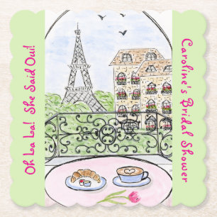 Dessous-de-verre En Papier Tour Eiffel Capricieuse de Paris ENTERREMENT DE VI