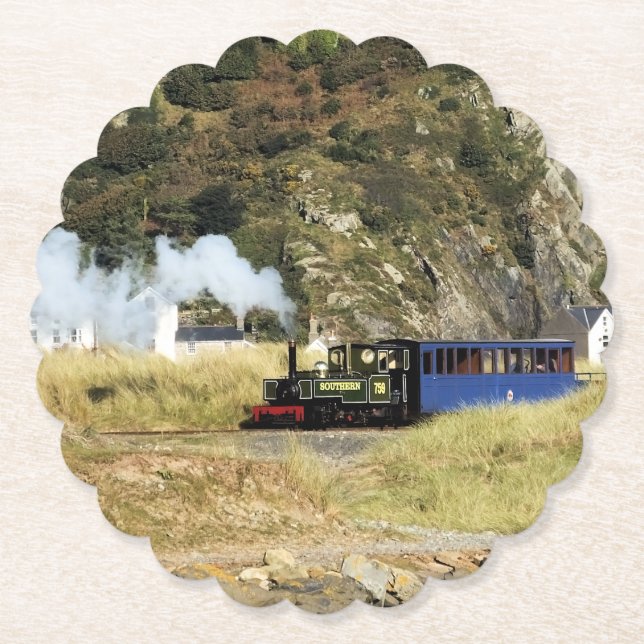 DESSOUS-DE-VERRE EN PAPIER TRAINS À VAPEUR (Devant)