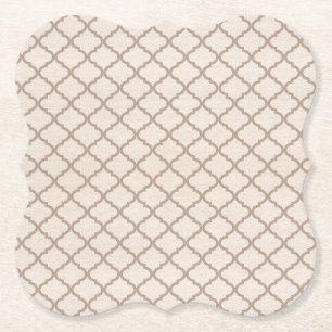 Dessous-de-verre En Papier Treillis marocain os/beige