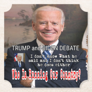 Dessous-de-verre En Papier Trump et Biden