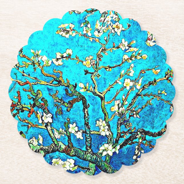Dessous-de-verre En Papier Van Gogh - Fleurs d'amandes (Devant)