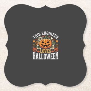 Dessous-de-verre En Papier Vecteur de citrouille d'ingénieur d'Halloween