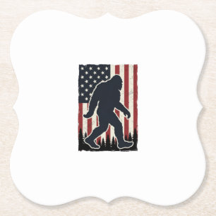 Dessous-de-verre En Papier Vecteur de drapeau vintage de créature sauvage pat