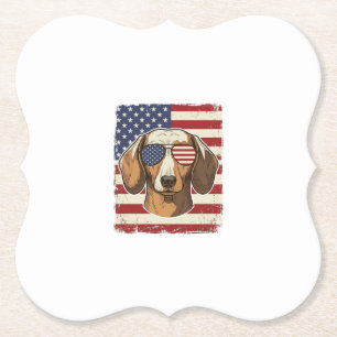 Dessous-de-verre En Papier Vecteur de lunettes de soleil vintage patriotiques