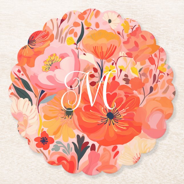 Dessous-de-verre En Papier Vibrant Garden Party (Devant)