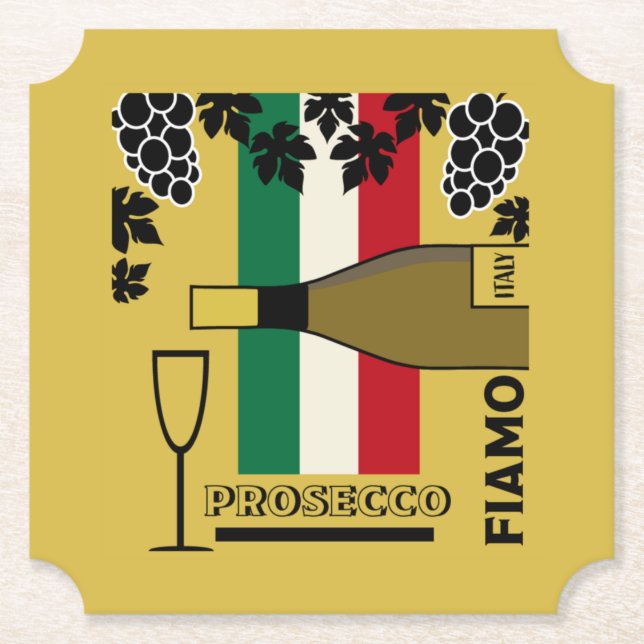 Dessous-de-verre En Papier Vin pétillant de Prosecco (Devant)