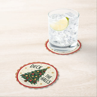 Dessous-de-verre En Papier Vœux de Noël festifs
