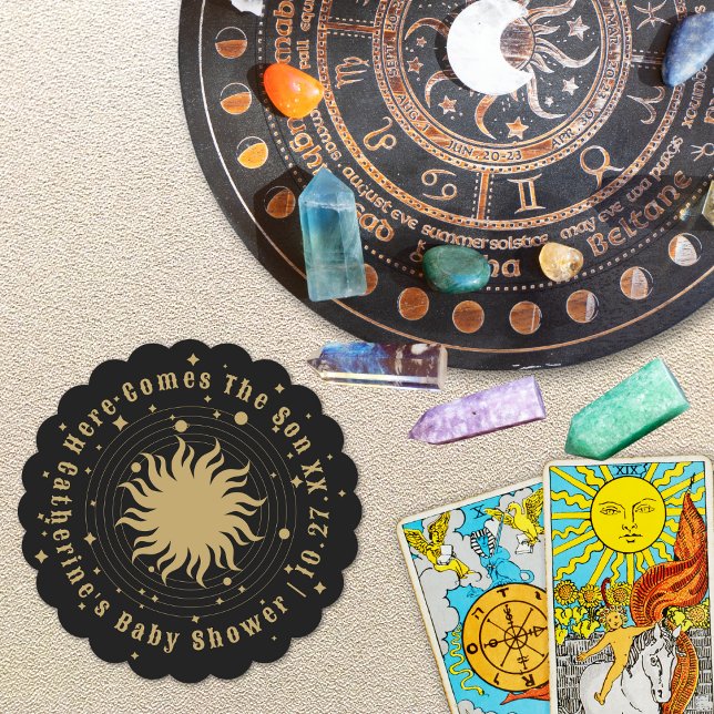 Dessous-de-verre En Papier Voici Le Fils | Baby shower céleste (Créateur téléchargé)