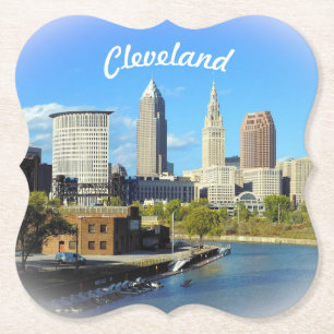 Dessous-de-verre En Papier Vue sur la rivière Sunny Cleveland