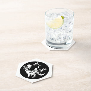Dessous-de-verre En Papier White Trex the Boss Dino