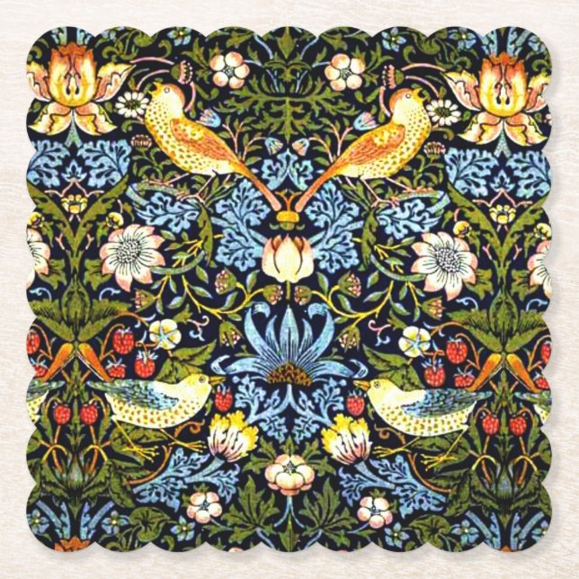 Dessous-de-verre En Papier William Morris - Strawberry Thief, (Devant)