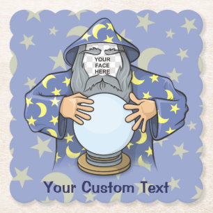 Dessous-de-verre En Papier Wizard with your face