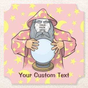 Dessous-de-verre En Papier Wizard with your face