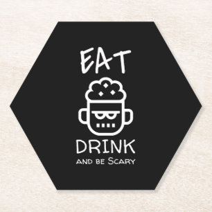 Dessous-de-verre En Papier Zombie d'Halloween