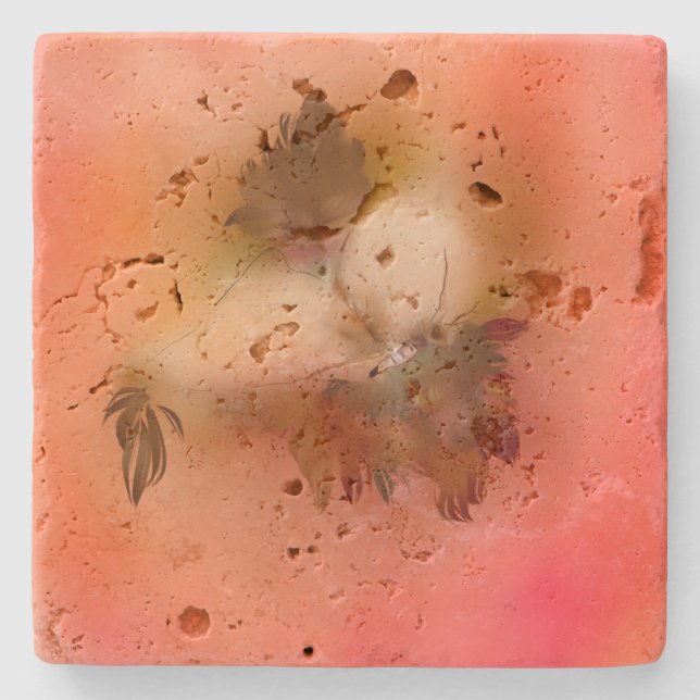 Dessous-de-verre en pierre. (Devant)