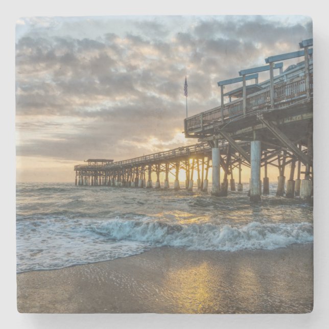 Dessous-de-verre En Pierre 1er Sunrise 2017 Cocoa Beach (Devant)