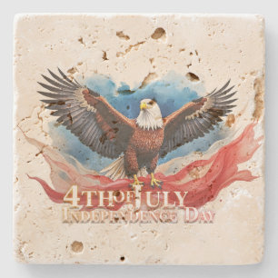 Dessous-de-verre En Pierre 4 juillet Aigle – Conception d'art patriotique