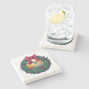 Dessous-de-verre En Pierre 9 billes de Noël vert