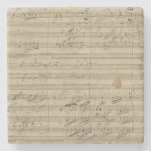 Dessous-de-verre En Pierre 9ème symphonie de Beethoven, manuscrit de musique