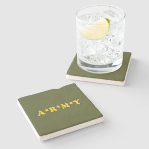 DESSOUS-DE-VERRE EN PIERRE A*R*M*Y