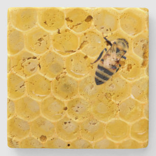 Dessous-de-verre En Pierre abeille et nid d'abeille